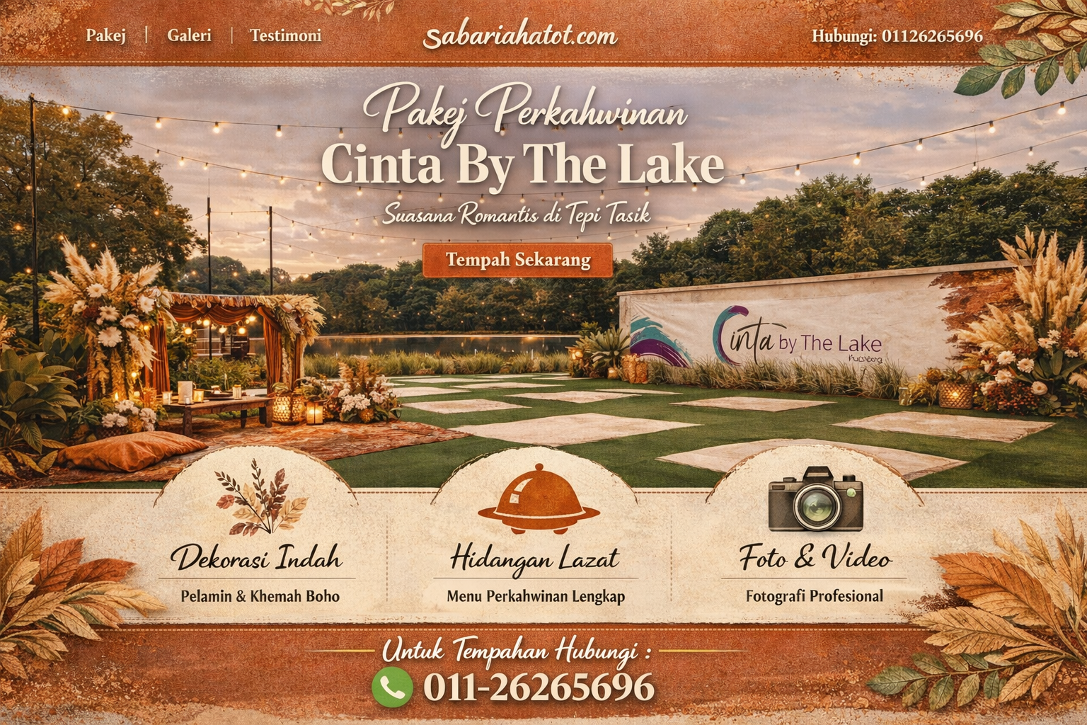 Suasana perkahwinan Cinta By The Lake